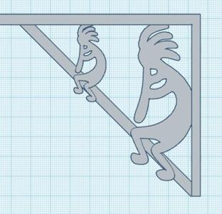 Kokopelli Shelf Bracket