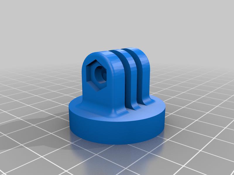 GoPro mount with screw hole for standard camera mounts