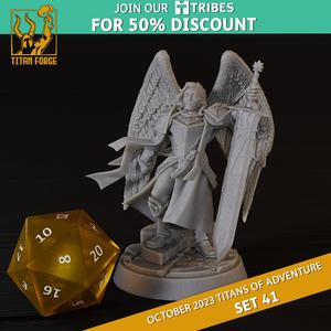 Celestial Male Paladin - RPG Hero Character D&D 5e - Titans of Adventure Set 41