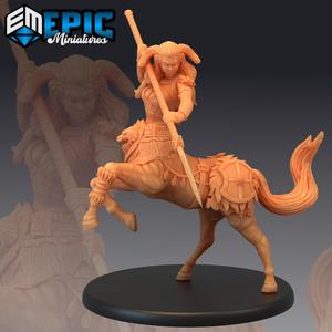 Centaur Female Spear / Forest Guardian / Horse Human Hybrid