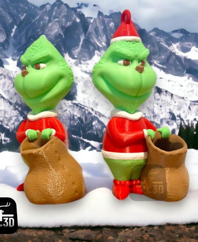 The Grinch Mini Figurine / 3MF Included / No Supports 