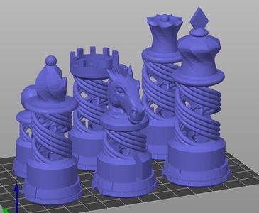 Spiral Chess Set Test Piece Clone