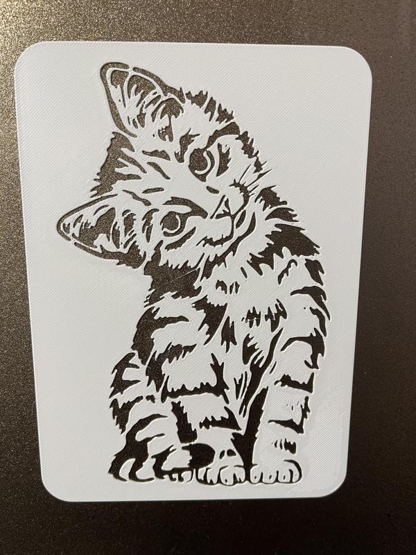 Kittie - Template Stencil for drawing and painting