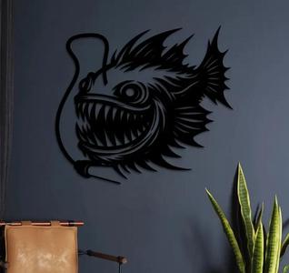 Deep Sea Anglerfish Wall Sculpture