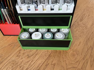 Modular Shelving System - 008 With Two Drawers for Tamiya Paints