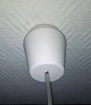 Cieling wire cover for hanging lamp