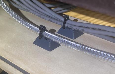 Screw mounted zip-tie cable clips