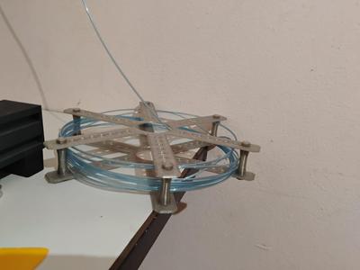 Reverse spool for recycled filament/PET filament