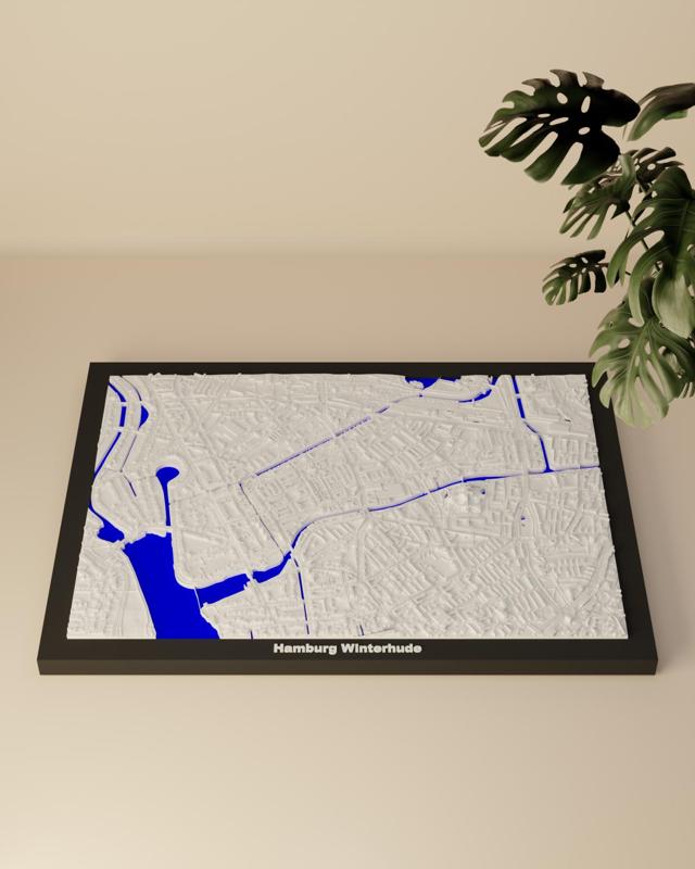 Hamburg Winterhude - 3D Miniature