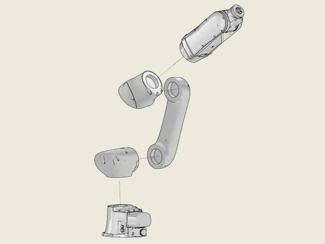 Mini-Mitsubishi magnetic robot arm