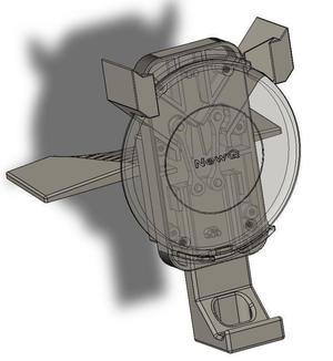Complete Car phone holder with wireless charger grip. ready to print on MK3v2