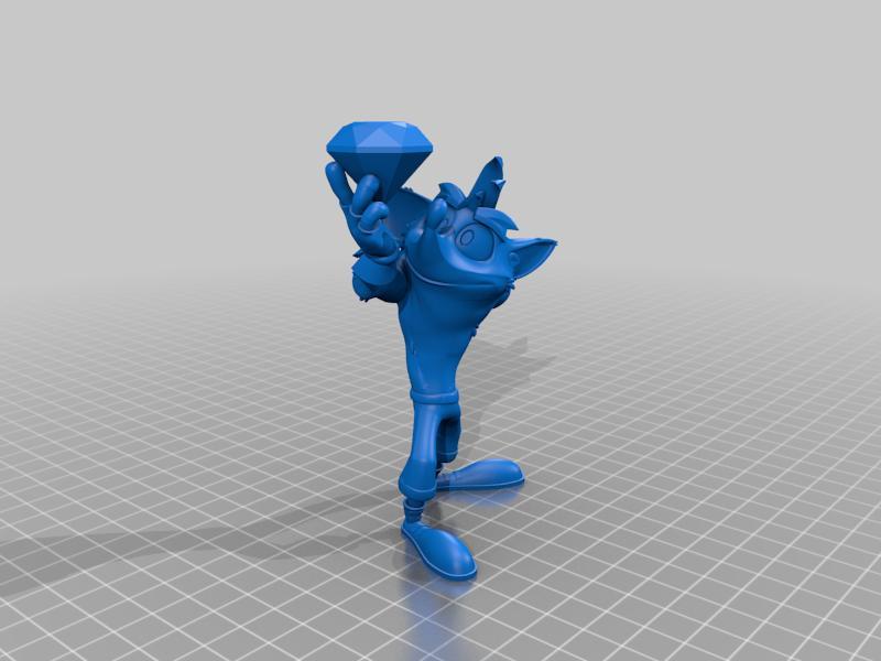 Crash bandicoot catching a GEM