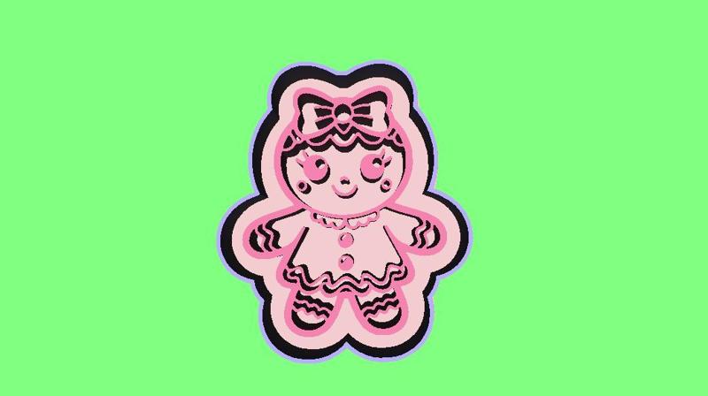 cortador de galletas navideñas jengibre niña