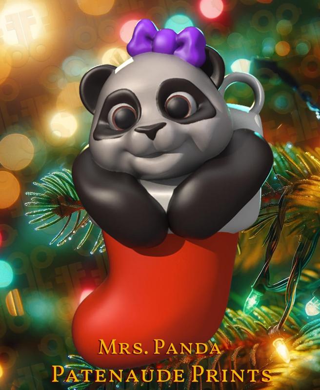 Mrs Panda Chritsmas Tree Ornament 