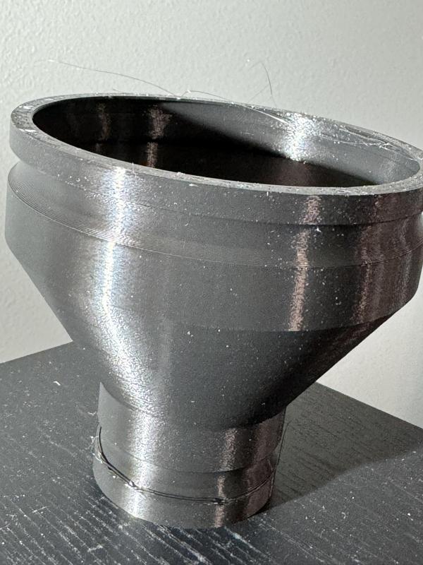 4 inch to 2 inch duct adapter with groove for hoseclamp