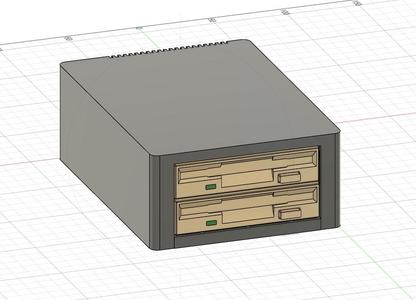 Dual 3.5in Floppy Disk Drive Enclosure