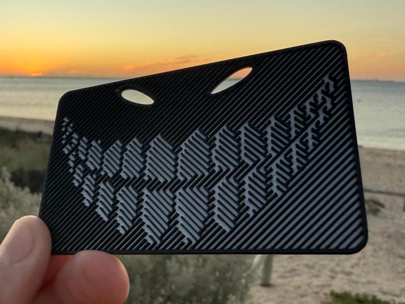 Holographic Effect Smiling Teeth Card