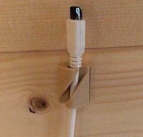 Cable Clip Mount - Holder in twist in design for sticky tape assembly