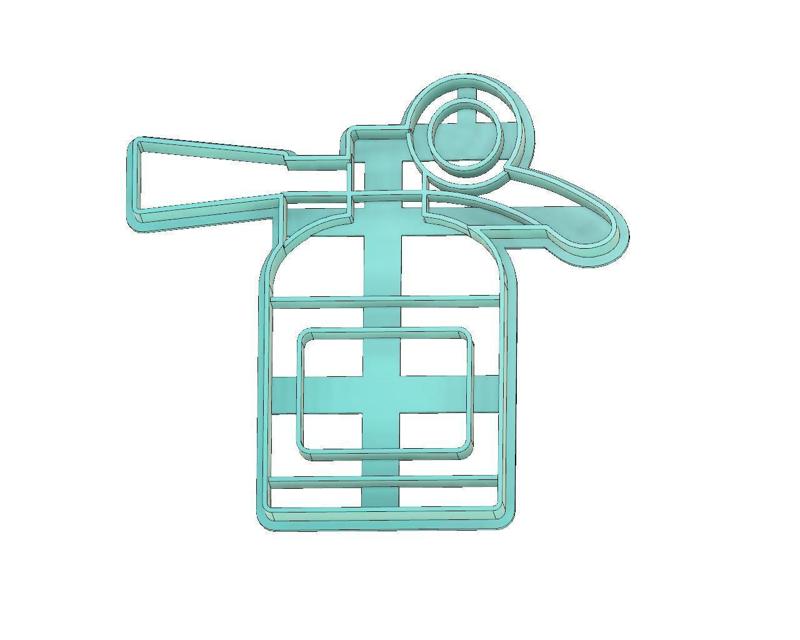 FIRE EXTINGUISHER COOKIE CUTTER, FIREMAN COOKIE CUTTER, FIREFIGHTER COOKIE CUTTER, CHILDREN COOKIE CUTTER, COOKIE CUTTER, FONDANT CUTTER, FIREFIGTHTER, FIRE EXTINGUISHER