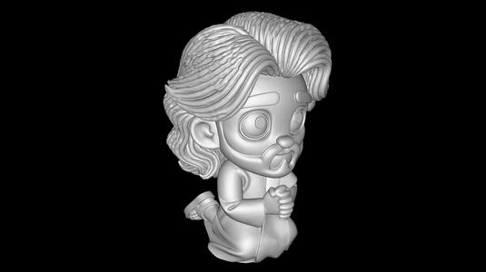 Kneeling Jesus – Chibi Prayer Figurine | 3D Printable STL