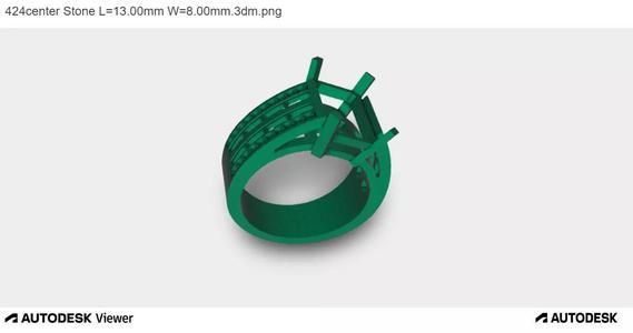 Men Ring With Emerald Cut Center Stone