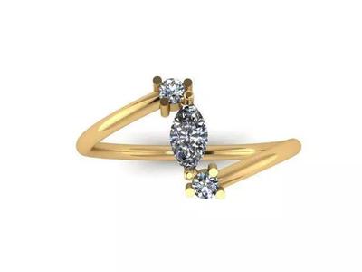 Marquise And Round Diamond Ring