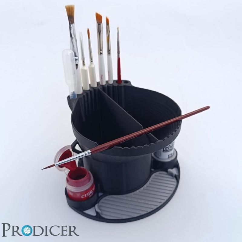 Multifunctional Water Pot, Brush Holder and Paint Pot Holder - Paint Pro Pot V2 - Designed For Miniature Painter by PRODICER
