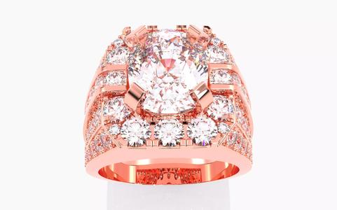 Mens Solitaire Ring 3dm stl renders details