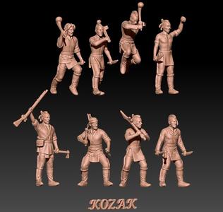 indian warrios in close combat set 2