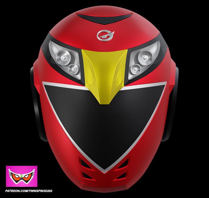 RPM RED RANGER HELMET COSPLAY STL