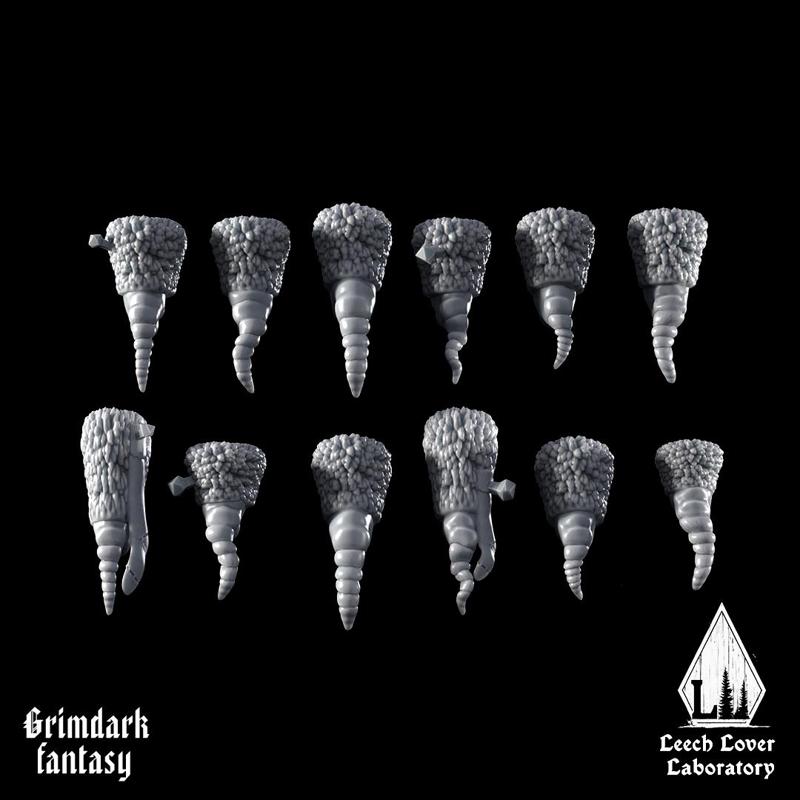 leech furhats heads for miniature-agnostic grimdark wargames