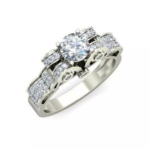 Elegant Round Cut Bridal Wedding Ring