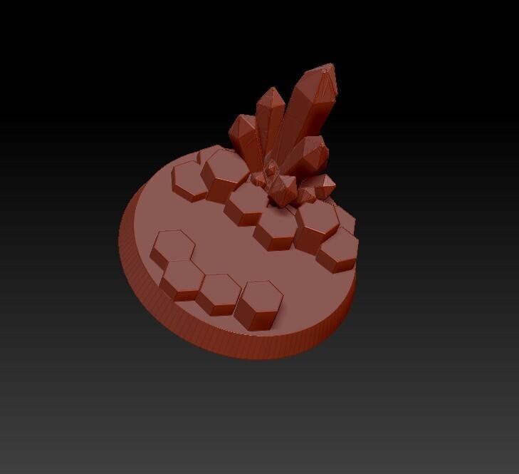 Hexagonal Crystal Base 32mm