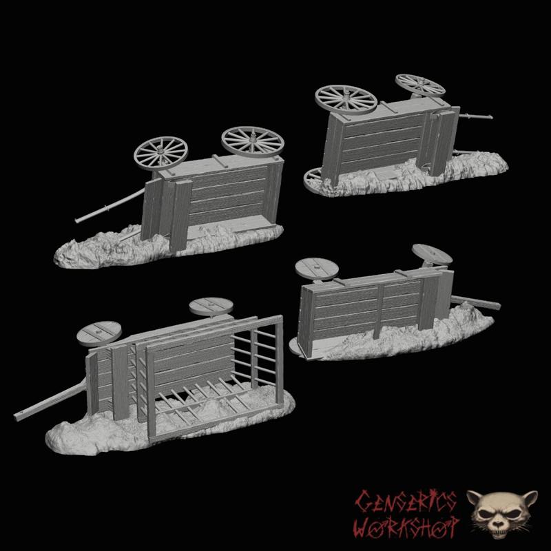 Crashed Wagon Barricades