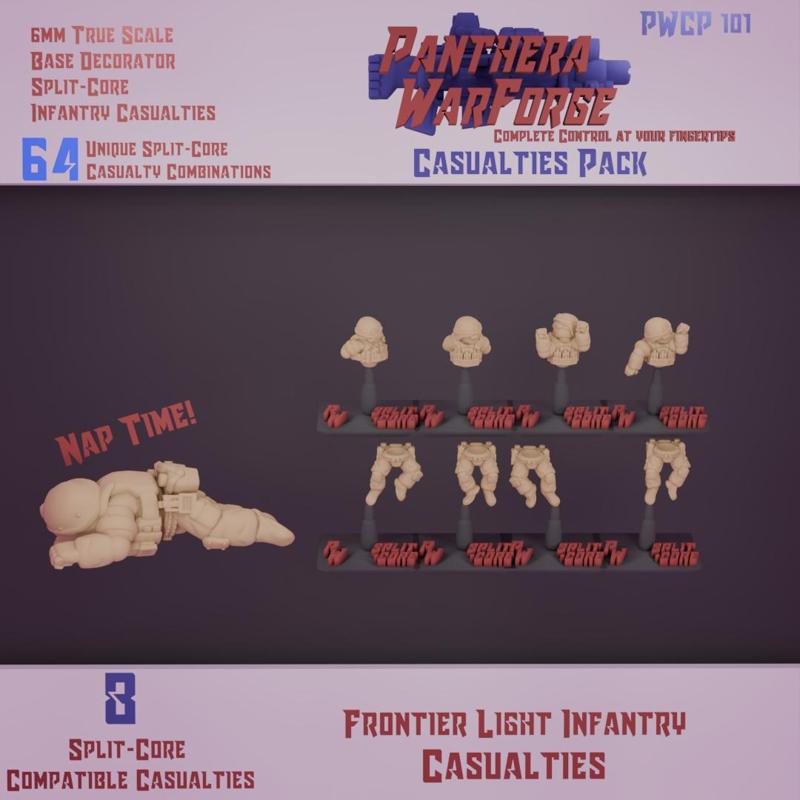 Casualties and Cowards: FLI Infantry Base Split-Core Pack (6mm Real Scale)