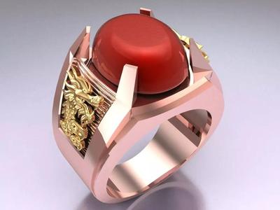 Dragon Ring - Oval stone ring - N9422