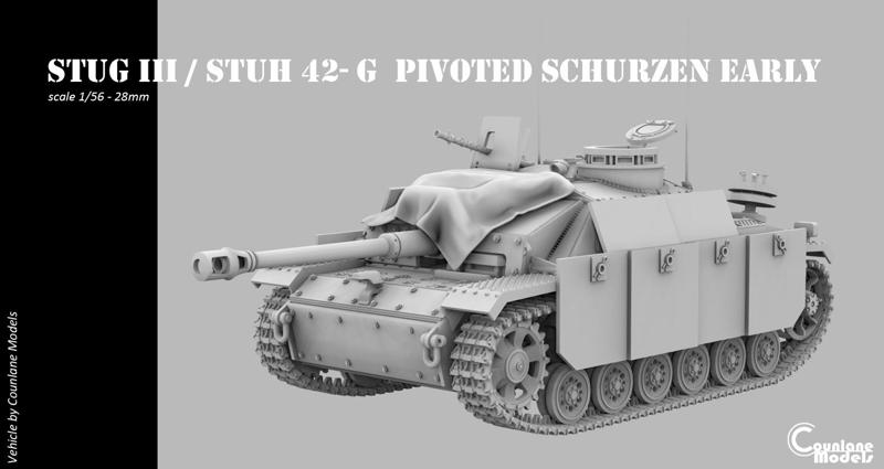 Stug III / Stuh 42 G pivoted schurzen early