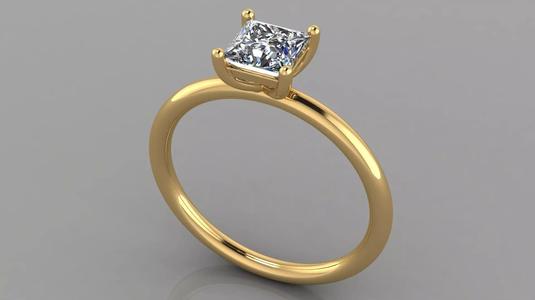 AG SZ US 7 PRINCESS RING