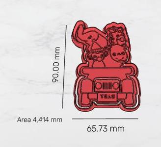 animals car cutter and stamp