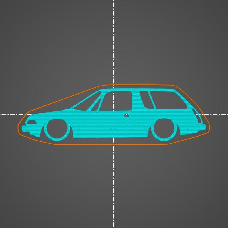 AMC Pacer Wagon key silhouette