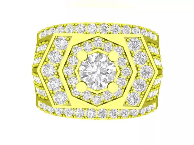 7072 Korean Style Diamond Men Ring