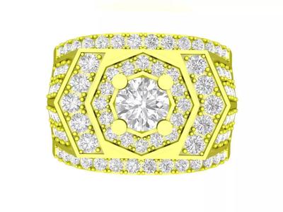 7072 Korean Style Diamond Men Ring