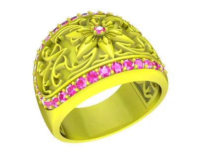 7271 six pointed star diamond women ring
