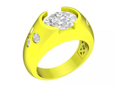 7017 fashion oval diamond women ring
