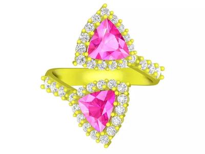 6896 Trillion Diamond Women Ring