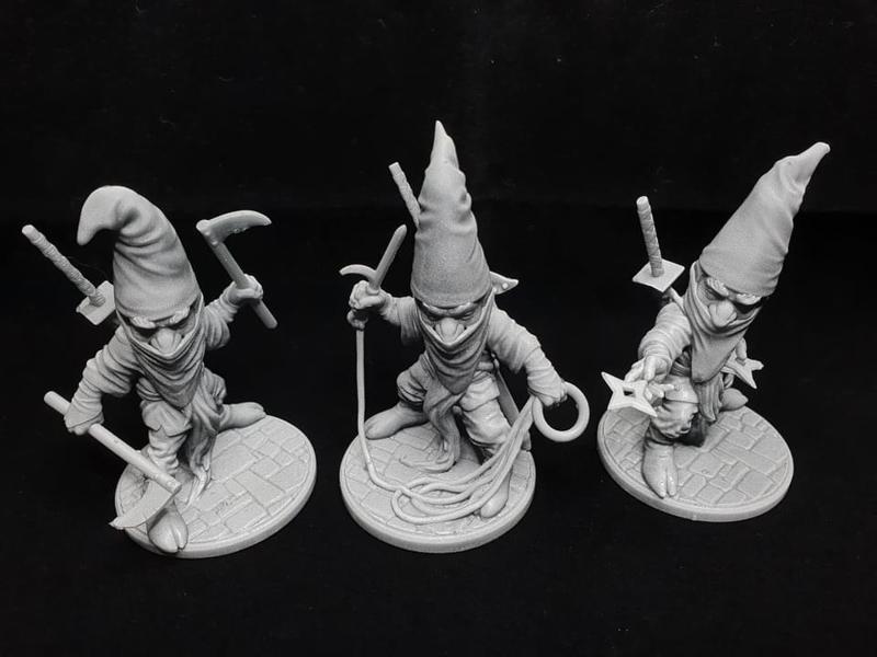 Gninja--Gnome Ninjas,Tabletop RPG Miniatures