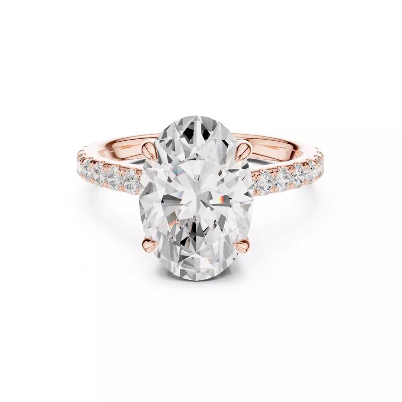 4CT Oval Cut Diamond Engagement Wedding Ring 3DM STL Video