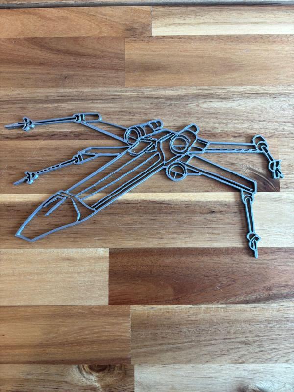 Line art X-wing star wars