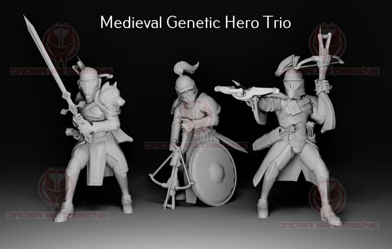 Medieval Genetic Hero Trio - Legion Scale