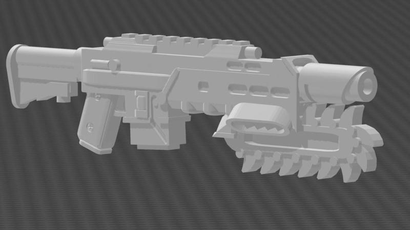 M41 Laser Rifle With Rotor bayonet